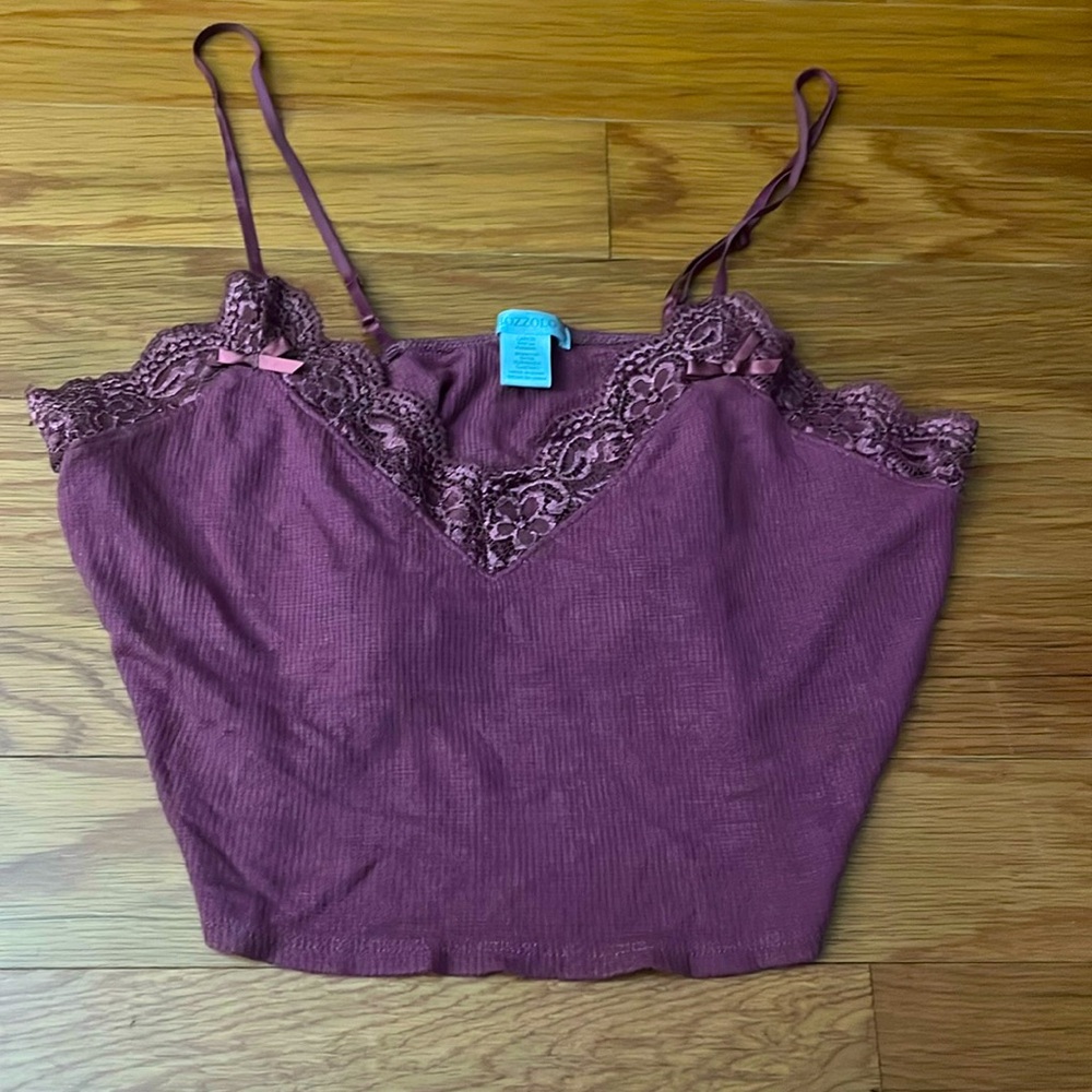 BOZZOLO large laced crop top